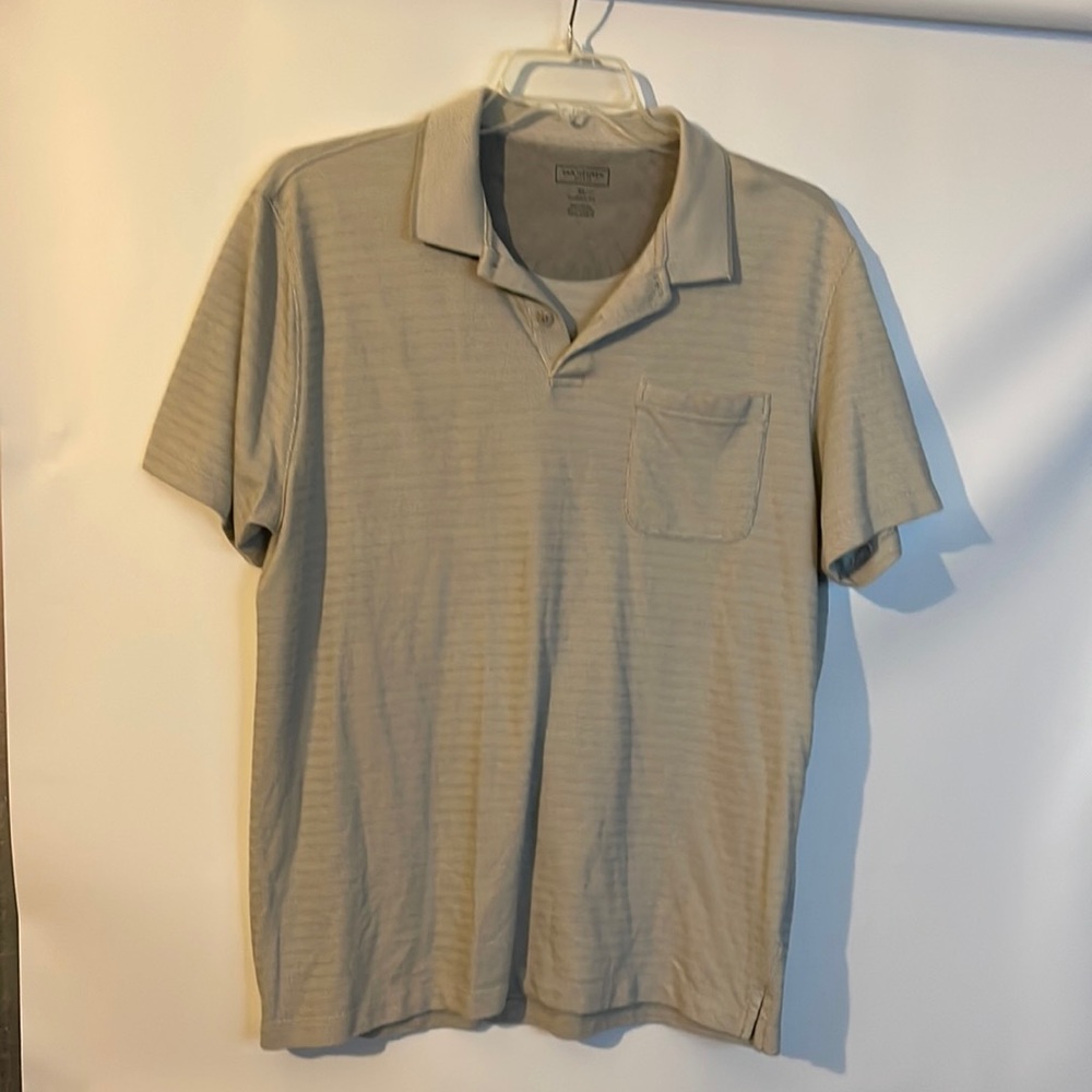 Van Heusen Gray Front Pocket Polo Shirt XL